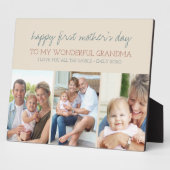 Plaque Photo Joyeux Grand-mère de la première mère - 3 Photo Cr (Côté)