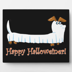 Plaque Photo Joyeux Halloween Dachshund