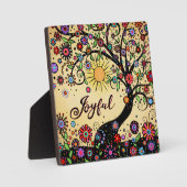 Plaque Photo Joyeux Inspirationnel Fun Floral Plutôt Grignotant (Recto)