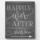 Plaque Photo Joyeux Joyeux Jour Après Commence Ici Signer (Devant)