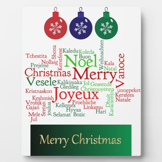 Plaque Photo Joyeux Noël (Devant)