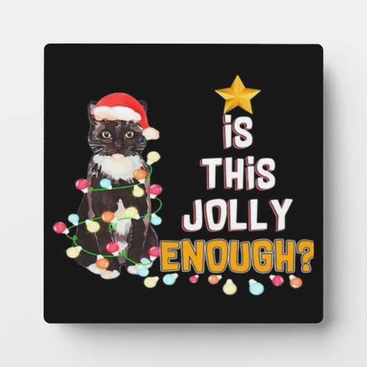 Plaque Photo Joyeux Noël aux chats (Devant)