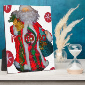 Plaque Photo Joyeux Noël coloré Père Noël Imprimer (Côté)