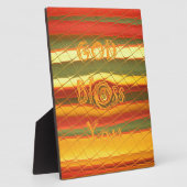 Plaque Photo Joyeux Noël Dieu Béni Vous Couleurs Design (Côté)