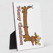 Plaque Photo Joyeux Noël Doxie (Côté)