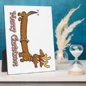 Plaque Photo Joyeux Noël Doxie (Côté)