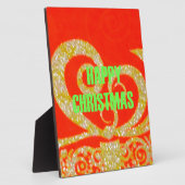 Plaque Photo Joyeux Noël Golden Red Snowflex.jpg (Côté)