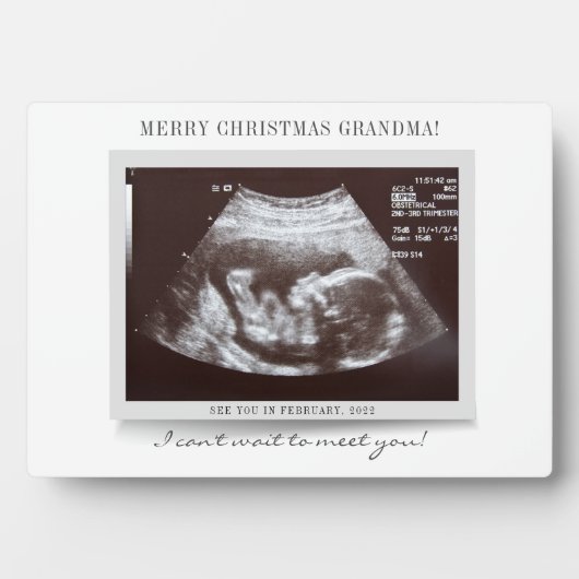 Plaque Photo Joyeux Noël Grand-mère Baby Revey Scan (Devant)