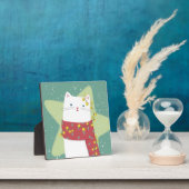 Plaque Photo Joyeux Noël : Illustration de chat (Insitu)