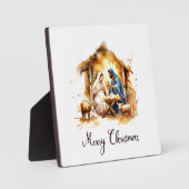 Plaque Photo Joyeux Noël Nativité (Recto)