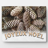 Plaque Photo Joyeux Noel Noël Pine Cône de Noël (Devant)