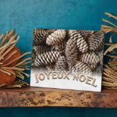 Plaque Photo Joyeux Noel Noël Pine Cône de Noël (Côté)