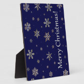 Plaque Photo Joyeux Noël Nuit neigeuse (Côté)