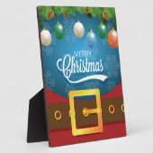 Plaque Photo Joyeux Noël Père Noël (Côté)