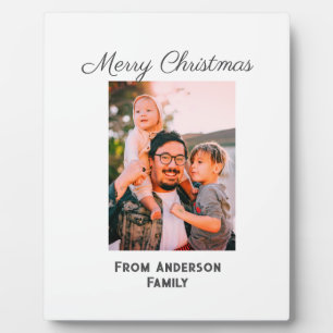 Plaque Photo Joyeux Noël photo moderne amour simple de famille
