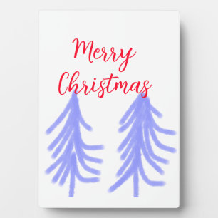 Plaque Photo Joyeux Noël rouge violet pastel pin eau