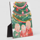 Plaque Photo Joyeux Noël triplés (Côté)