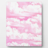 Plaque Photo Joyeux nuages rose pastel (Devant)