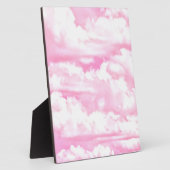 Plaque Photo Joyeux nuages rose pastel (Côté)