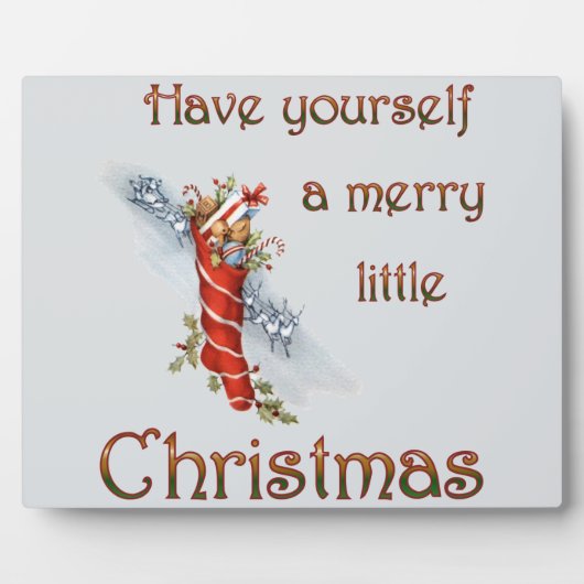 Plaque Photo Joyeux petit bas de Noël (Devant)