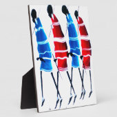 Plaque Photo Joyeux peuple Massaï Guerriers Marcher Art Imprime (Côté)