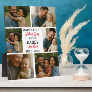 Plaque Photo Joyeux premier anniversaire de papa en photo colla