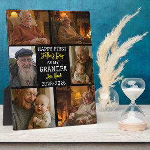 Plaque Photo Joyeux premier jour de grand-père Collage photo