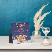 Plaque Photo Joyeux rennes de Noël Peppermenthe Fairy avec nom (Insitu)