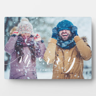 Plaque Photo Joyeux Script Famille de garde photo Collage Plaqu