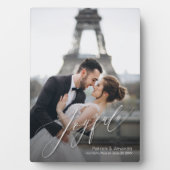 Plaque Photo Joyeux Script Tabletop Easel Photo (Devant)