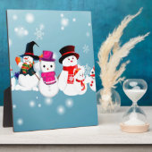 Plaque Photo Joyeux Snowmen (Côté)