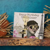 Plaque Photo Joyeux Trailblazer Anniversaire Steampunk Vintage (Côté)