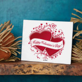 Plaque Photo Joyeux Valentine ! Red Hearts (Côté)