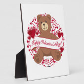 Plaque Photo Joyeux Valentine ! Teddy bear (Côté)