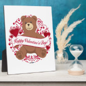 Plaque Photo Joyeux Valentine ! Teddy bear (Côté)