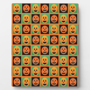 Plaque Photo Joyeux visage de citrouille Halloween