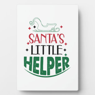 Plaque Photo Joyeux Xmas Santas Petit Helper