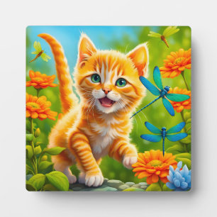 Plaque Photo Joyous Kitten
