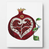Plaque Photo Judaica Pomegranate Heart Hanoukka Rosh Hashanah (Devant)
