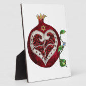 Plaque Photo Judaica Pomegranate Heart Hanoukka Rosh Hashanah (Côté)