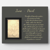 Plaque Photo Juin Birthstone Pearl (Devant)