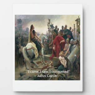 Plaque Photo Jules César Je suis venu J'ai vu J'ai conquis