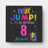 Plaque Photo Jump Party C'est mon anniversaire Trampoline Bounc (Devant)