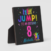 Plaque Photo Jump Party C'est mon anniversaire Trampoline Bounc (Recto)