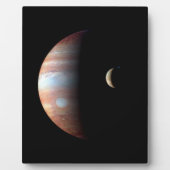 Plaque Photo Jupiter Géant Gaz Planète & Io Galilée Lune (Devant)