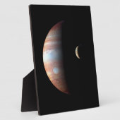 Plaque Photo Jupiter Géant Gaz Planète & Io Galilée Lune (Côté)
