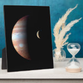 Plaque Photo Jupiter Géant Gaz Planète & Io Galilée Lune (Côté)