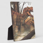 Plaque Photo Jurassic Journey : Dinosaure dans son habitat natu (Côté)