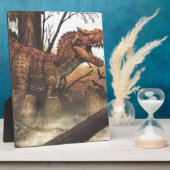 Plaque Photo Jurassic Journey : Dinosaure dans son habitat natu (Côté)