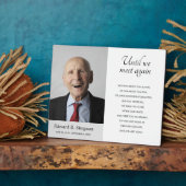 Plaque Photo Jusqu'À Ce Que Nous Rencontrions À Nouveau Poème C (Côté)